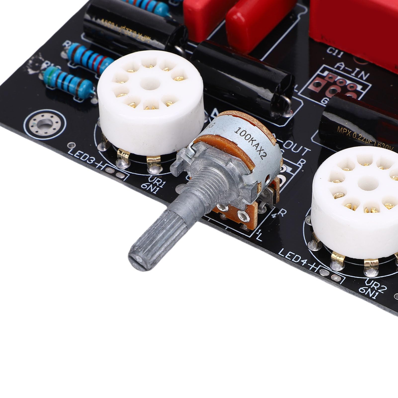Cocoarm Modulo Preamplificatore Valvolare Elettronico Circuito Preamplificatore Valvolare PCB con Terminali Placcati Oro 12 X 12 Cm Design Modulare Senza Saldature per Appassionati di Audio