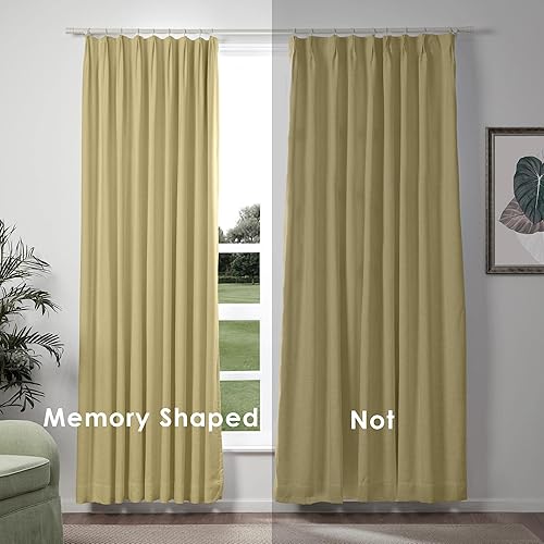 Miniatura 4 de TWOPAGES Cortinas plisadas opacas de 63 pulgadas de largo para ventanas pequeñas, cortinas opacas con aislamiento térmico para oscurecer la