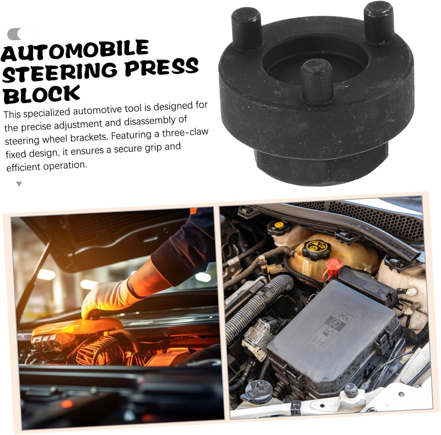 Automotive Steering Wheel Puller Tool Three- Design for Easy Disassembly and Construction Compatible Various Vehicle Models