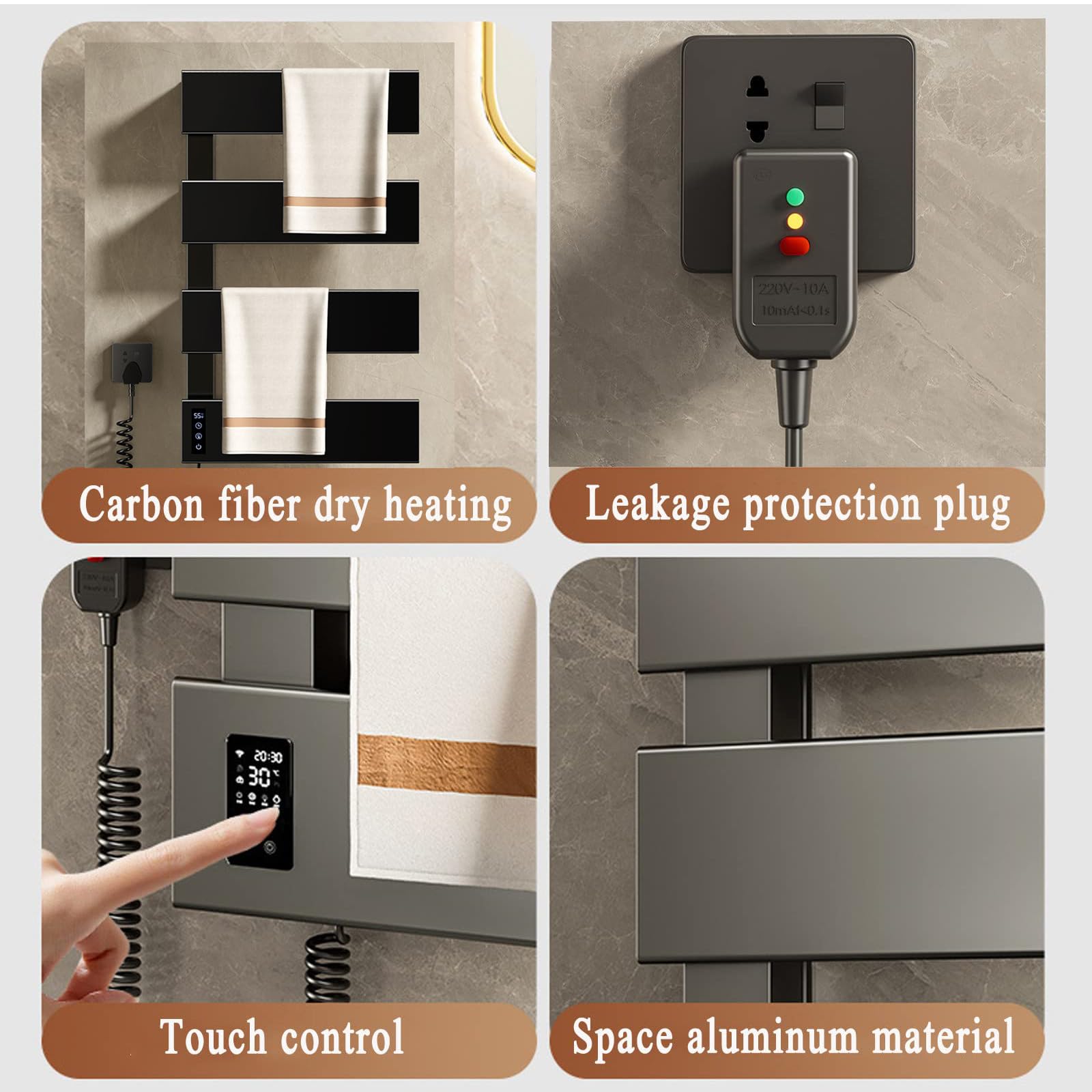 Sunrosa タオルウォーマー ステンレス 壁掛け式 ヒーター Sunrosa タオルウォーマー ステンレス 壁掛け式 ヒーター 省エネ