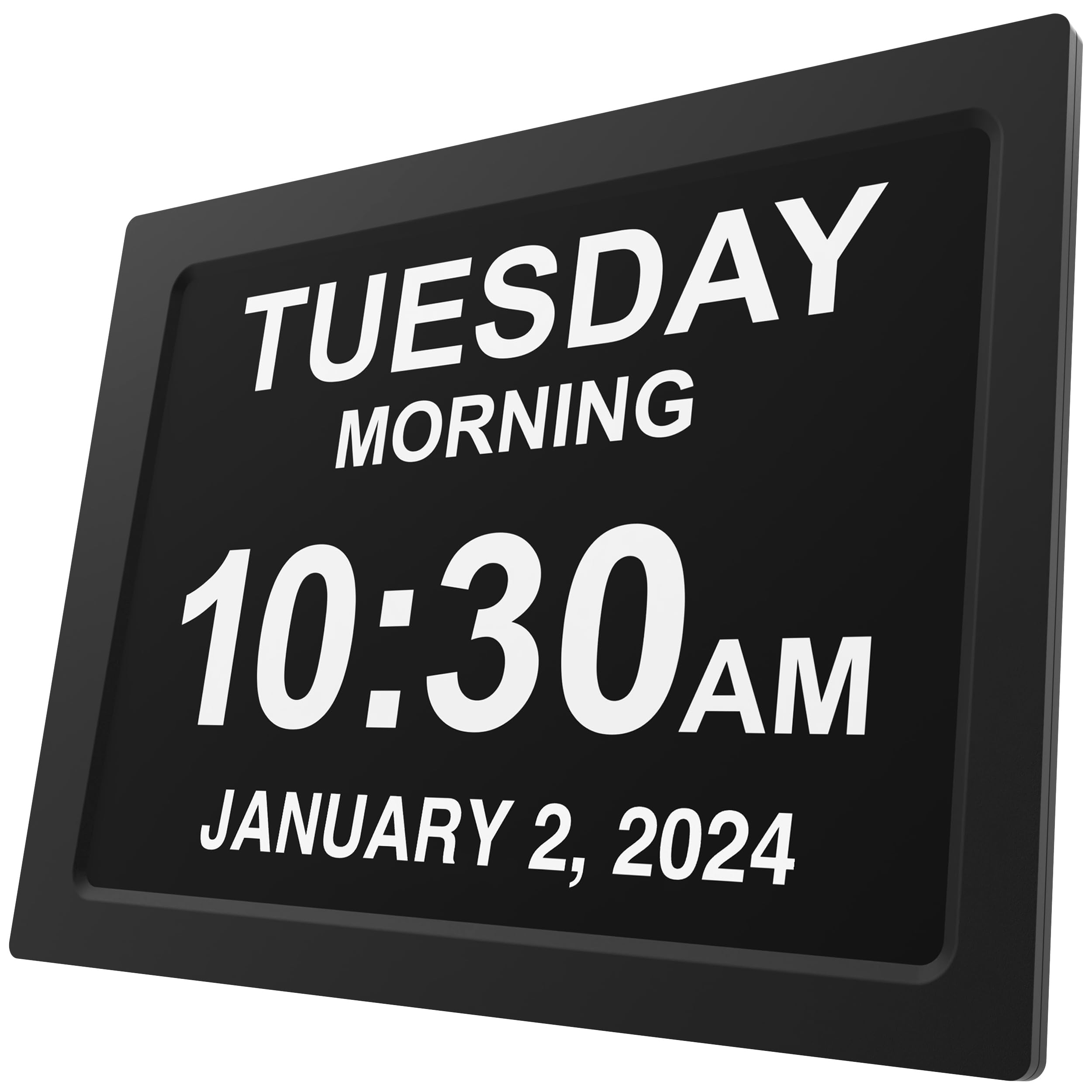 American Lifetime New 2026 Dementia Clock Large for Seniors, Digital Clock Large Display with Custom Alarms, Clock with Day &amp; Date for Elderly, Number Digital Clock 12 Inches Black
