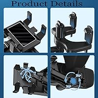 Vista 7 de Soporte giratorio y retráctil de 360° para el espejo retrovisor del coche, soporte universal multifuncional ajustable para teléfonos, soporte