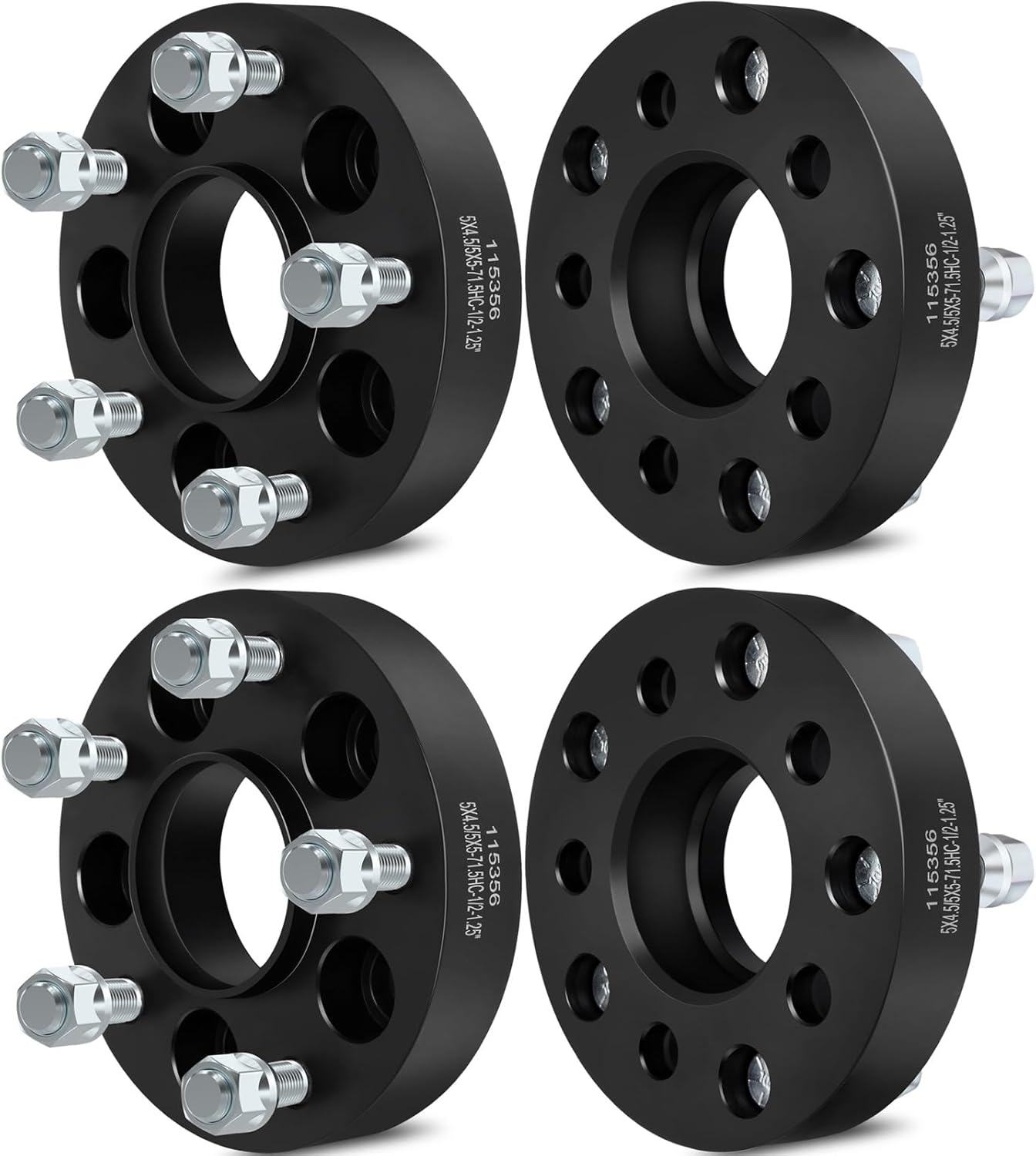 ECCPP 1.25" Hubcentric Wheel Adapters 5x4.5 to 5x5 4PCS for Jeep Wrangler Cherokee Liberty - 5 Lug Conversion Spacers