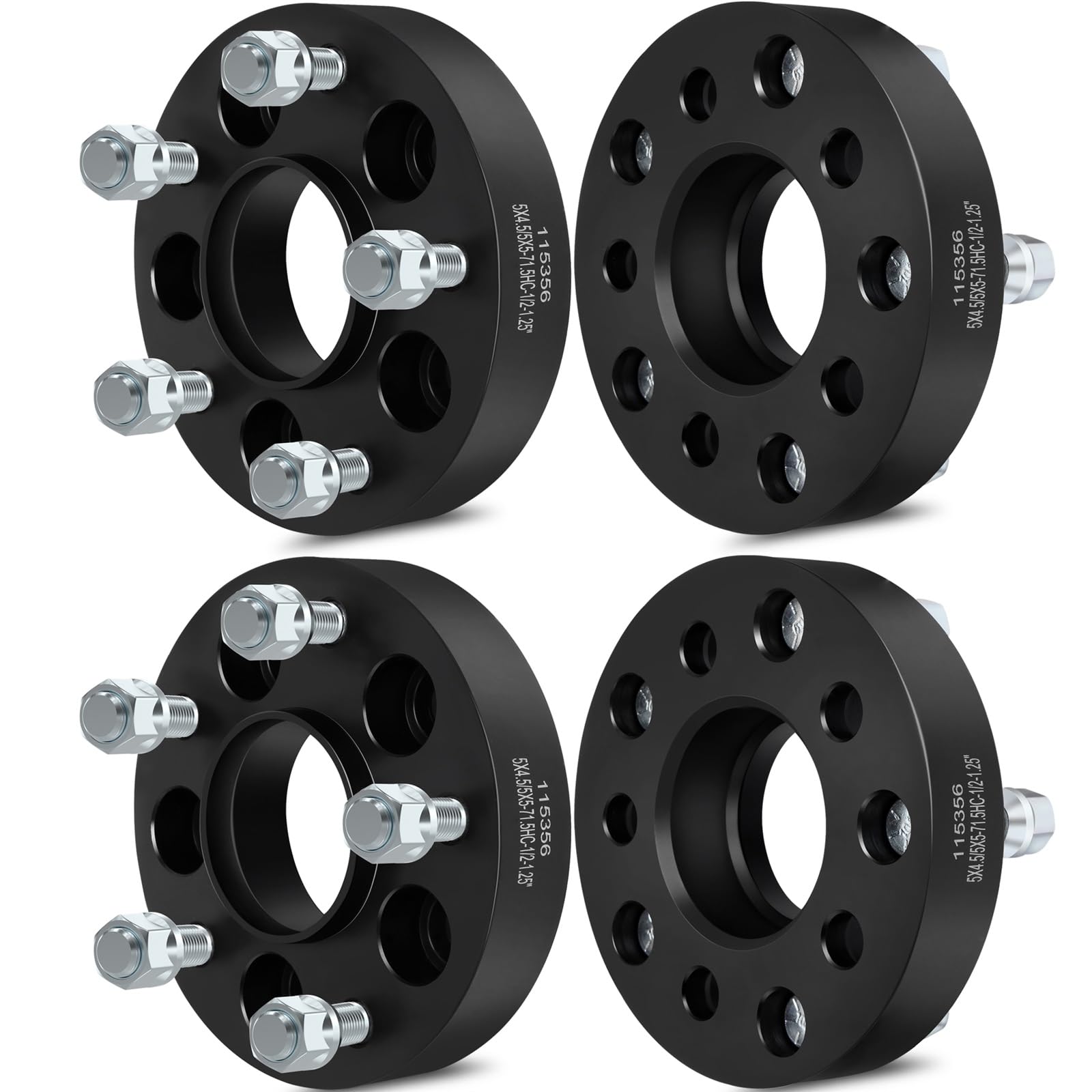 Photo 1 of ECCPP 4PCS 1.25 inch 5 lug Conversion Wheel Adapters Hubcentric 5x4.5 to 5x5 5x114.3 to 5x127 Fits for Wrangler JK RIMS on A TJ OR YJ 2002-2013 for Liberty wheel adapters