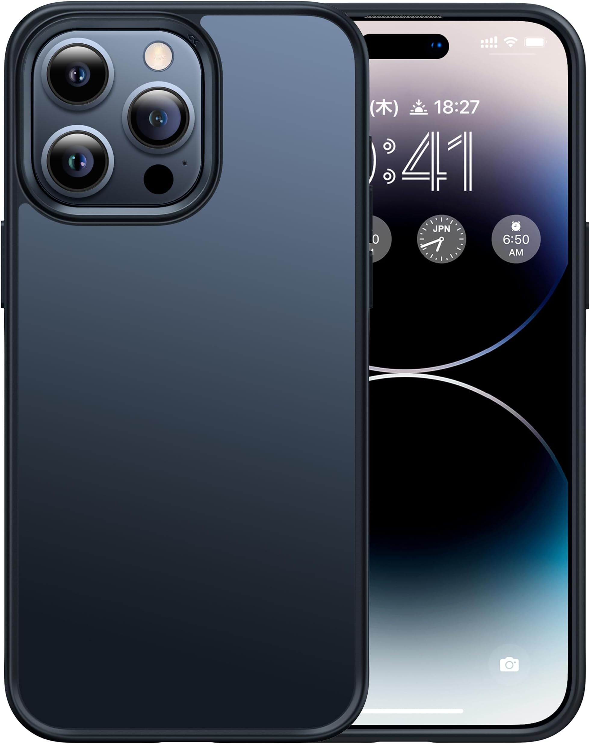 CASEKOO Armor Shockproof for iPhone 15 Pro Max Case [10FT Military Grade Protection] Matte Finish Protective Phone Case Anti-Fingerprint Non-Slip Thin Slim Hard Cover for iPhone 15 Pro Max - Black