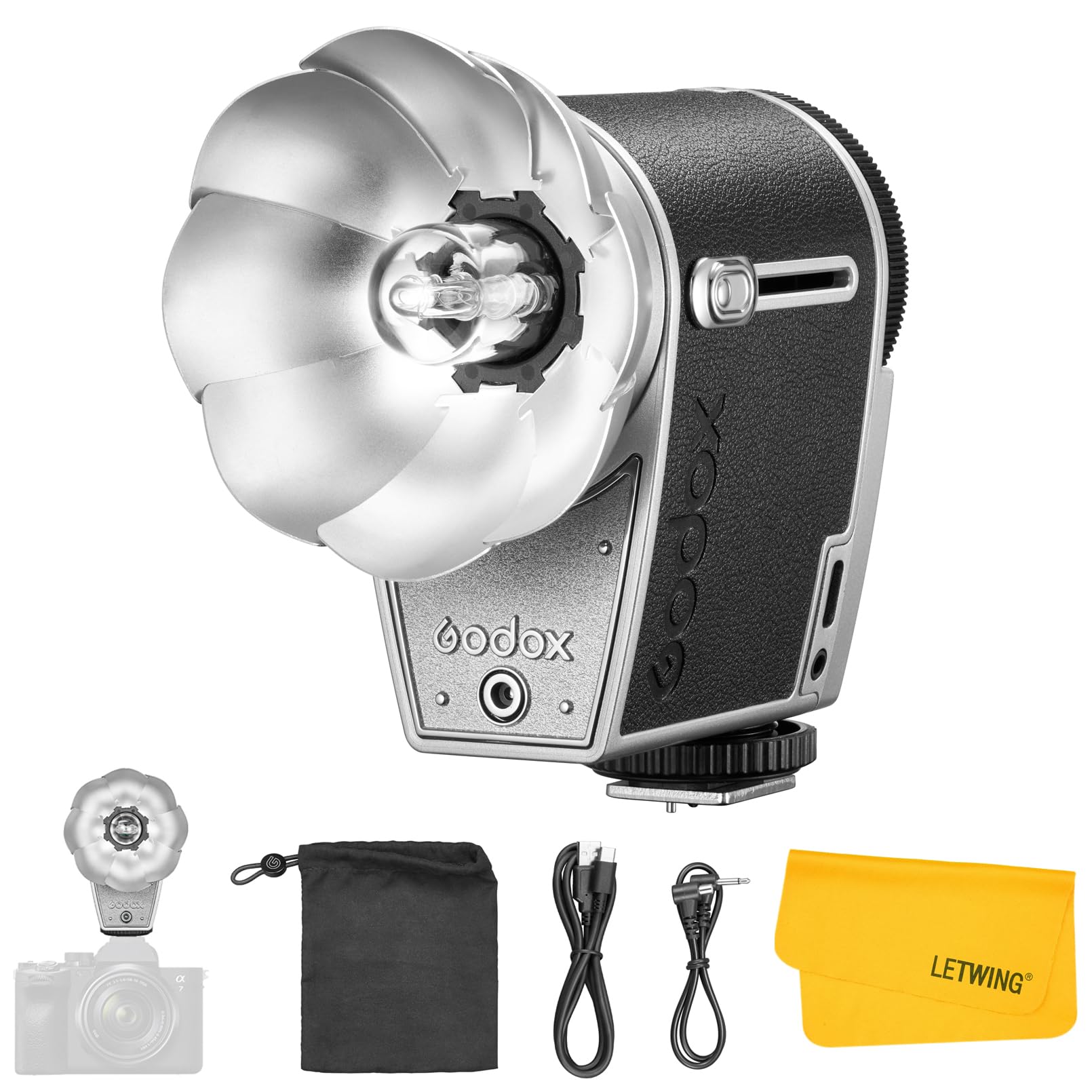 Amazon.com : Godox Lux Cadet Retro Camera Flash, GN10 with 7 Steps