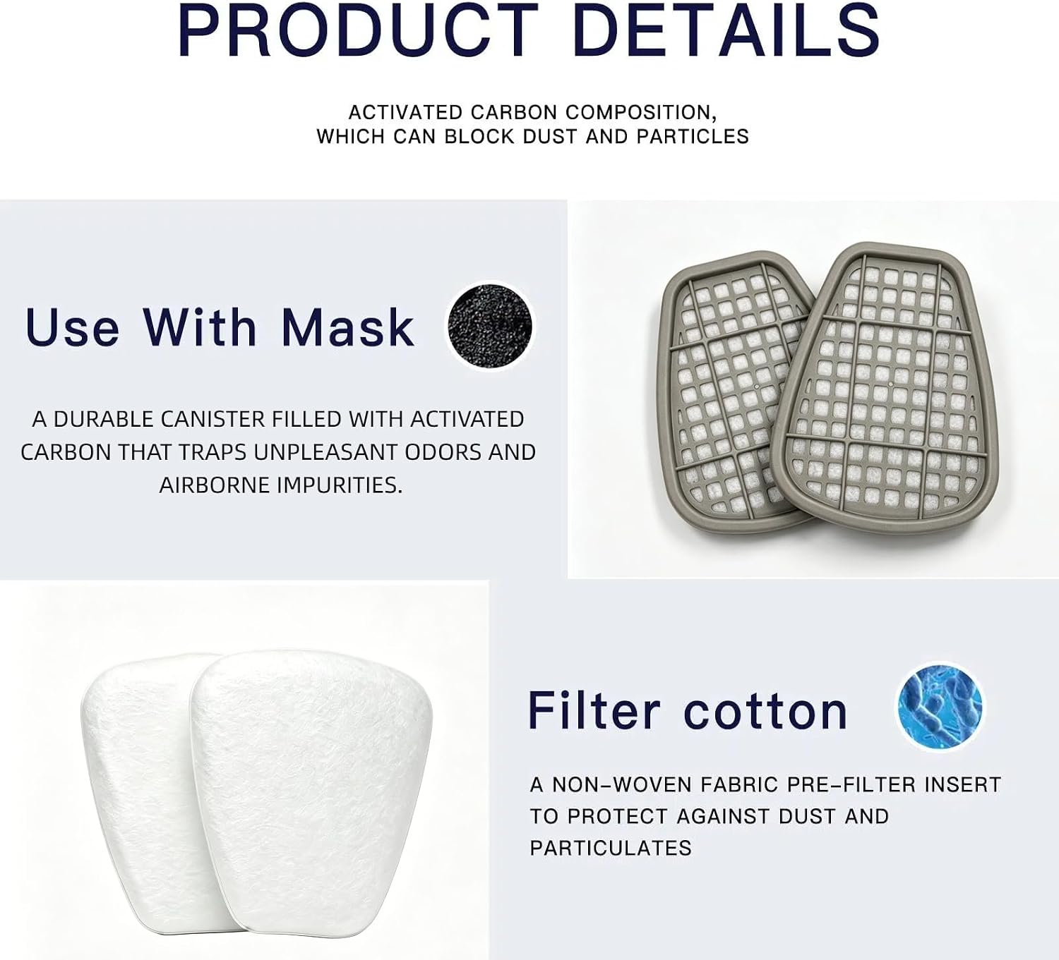 Full Face Respirator Mask With Filters,Gas Mask & Reusable Paint Mask For Spraying,Painting,Welding, Sanding, Woodworking,Construction,Polishing,DIY and Other Work