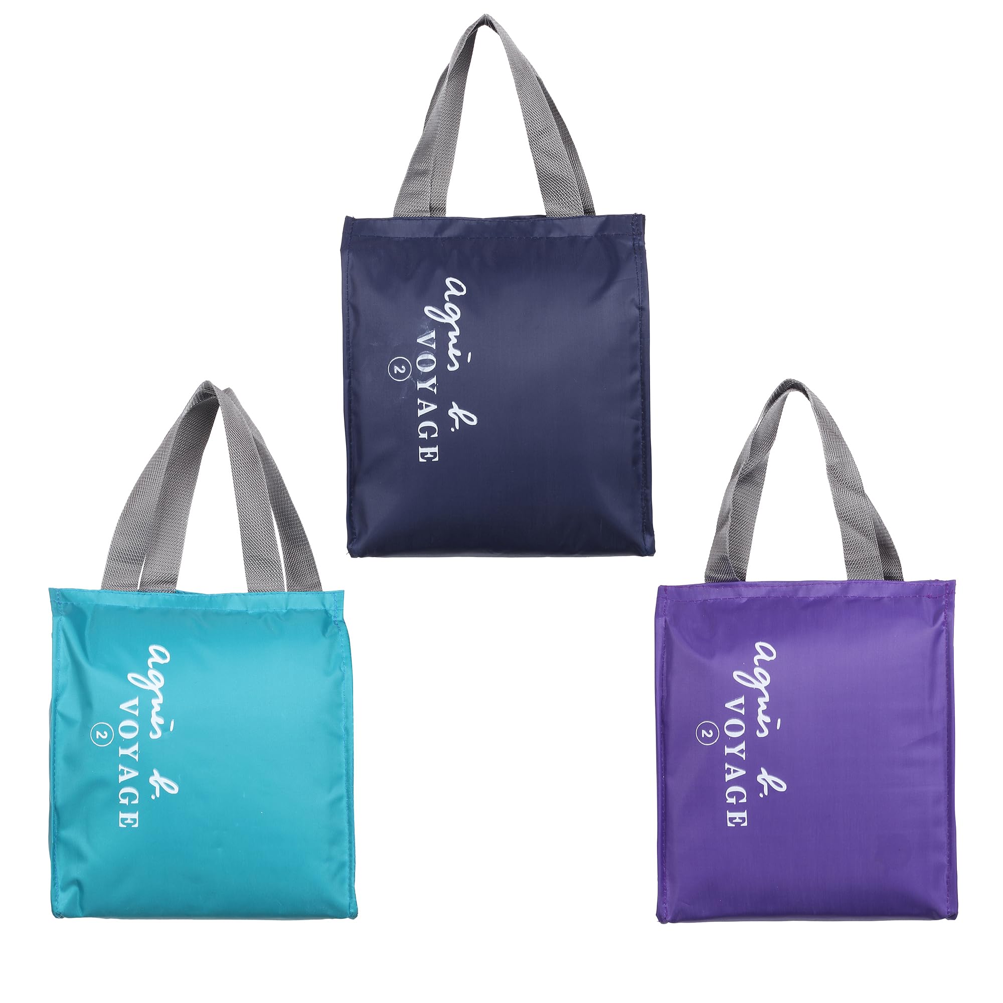 Lunch Bag | Insulated Reusable Tiffin Carry Bag with Zipper & Handle | Multipurpose Food Storage Bag for Work & Travel (Pack of 3)-image-18