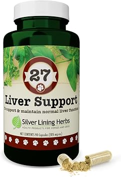 Silver Lining Herbs Dog Liver Support - Natural Herbal Dog Vitamins with Milk Thistle Extract, Turmeric, Chamomile & More - Daily Canine Wellness for Liver Cleanse - 90 Capsules