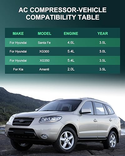 Miniatura 816 de SCITOO CO 10739C - Compresor de CA compatible con Honda Element 2.4L 2003 2004 2005 2006 2007 2008 2009 2010 2011