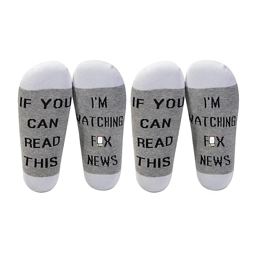 LEVLO News TV Fans Inspired Gift If You Can Read This Cotton Socks Mother's Day Graduation Teacher Christmas Gifts (2 Pairs/Set-Ankle)