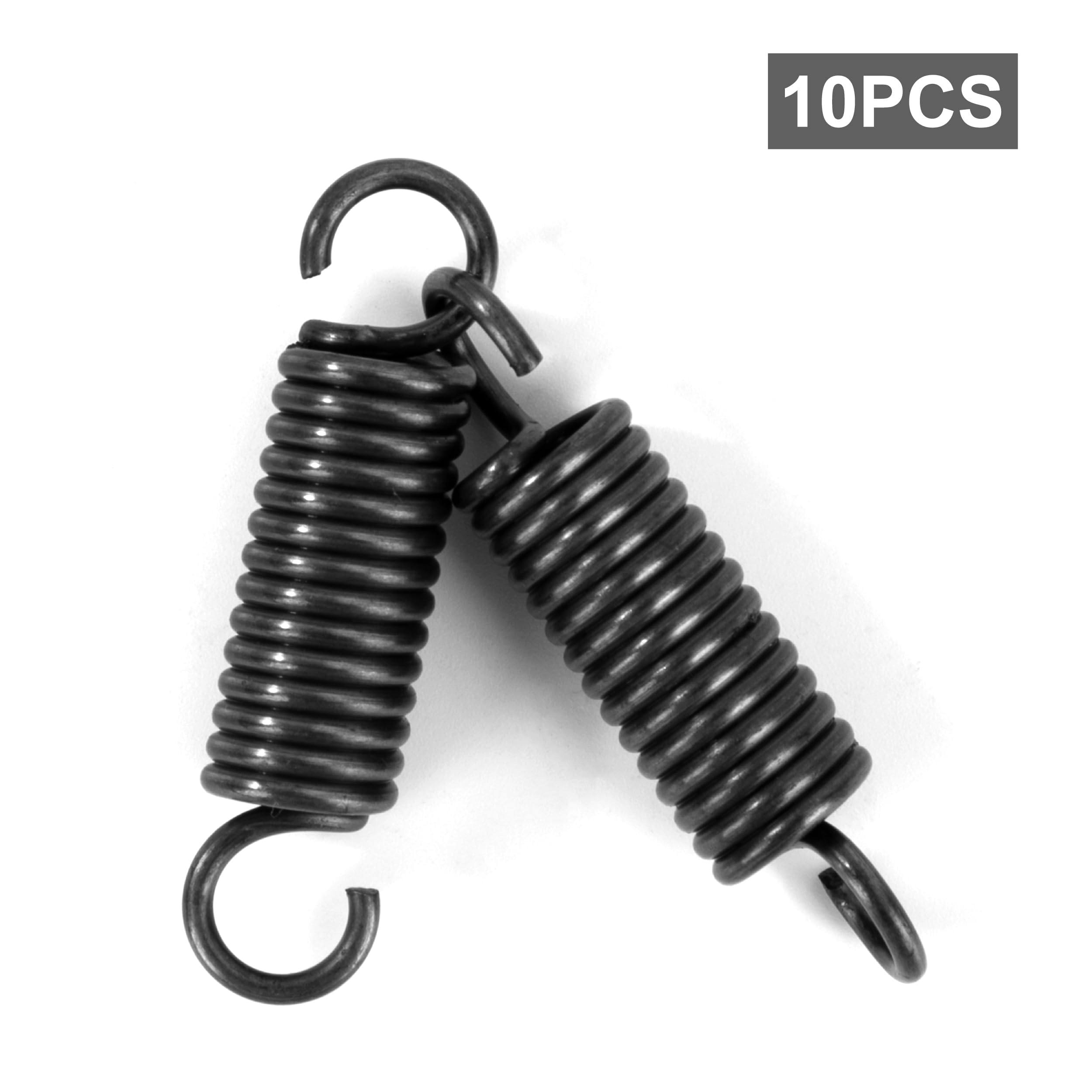 Produktbild von GUNGY Zugfedern Mit Haken – 10 Stück, 0,8x5x40 Mm, Klavierdraht, Max. 2,1 Kg Zugkraft, 180° Haken