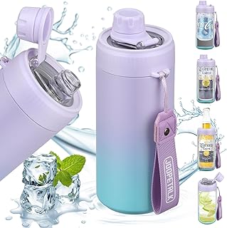 Universal Can Cooler with Lid Fits All 12oz Cans& Bottles, 100% Leak-Proof Water Bottle, 4-in-1 Insulated Can Cooler for Beer, Soda & Energy Drinks, Dishwasher Safe