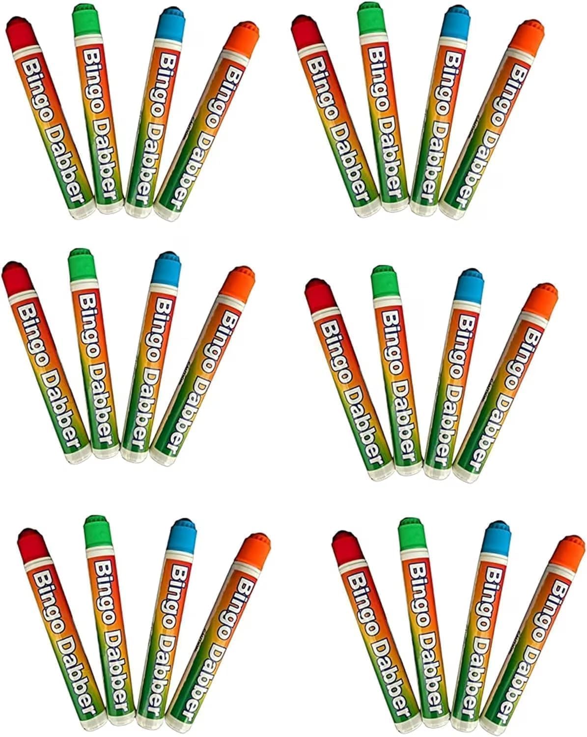Gigzo Land Multicolour Bingo Dabber Dot Marker Pens, Quick-Dry Marker Pens, Lightweight and Vibrant Colours, Creative Toolkit Arts and Crafts Pen, Non-Toxic Bingo Dot Markers for Kids (24pcs)