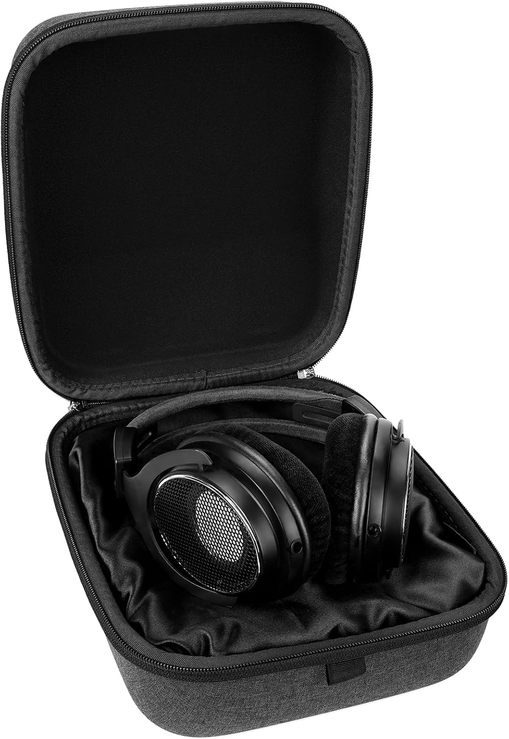 Geekria Shield Case for Large-Sized Over-Ear Headphones, Replacement Protective Hard Shell Travel Carrying Bag, Compatible with HiFiMAN HE1000 V2, SHURE Headsets (Dark Grey) - Image 3