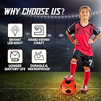 Vista 3 de Light up Soccer Ball,Glow in The Dark Soccerball with LED Lights Pre-Installed-Batteries Included