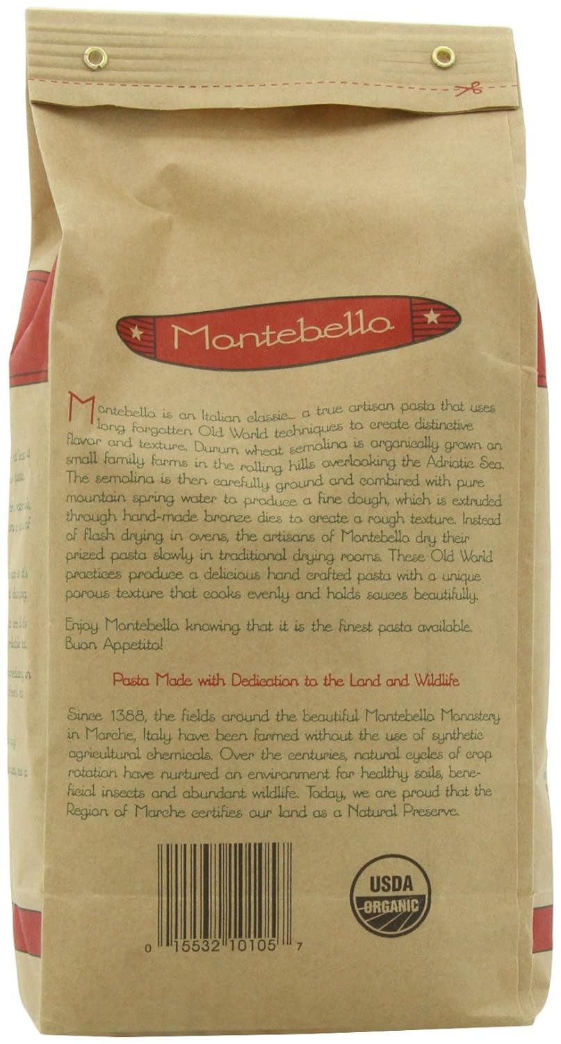 Montebello Organic Pasta, Conchiglie, 16-Ounce Bag (Pack of 5)