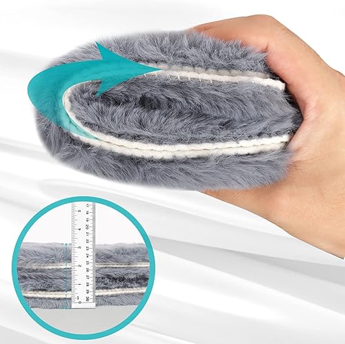 Miniatura 3 de Plantillas de zapatos de piel cálida  Inserto grueso para botas de invierno, suave y cómodo, forro de repuesto para botas de zapatos de hombre 11