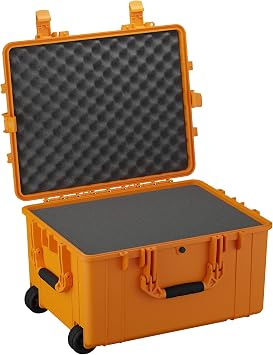 Condition 1 25" Large Rolling Hard Travel Storage Case, Model 286, Orange