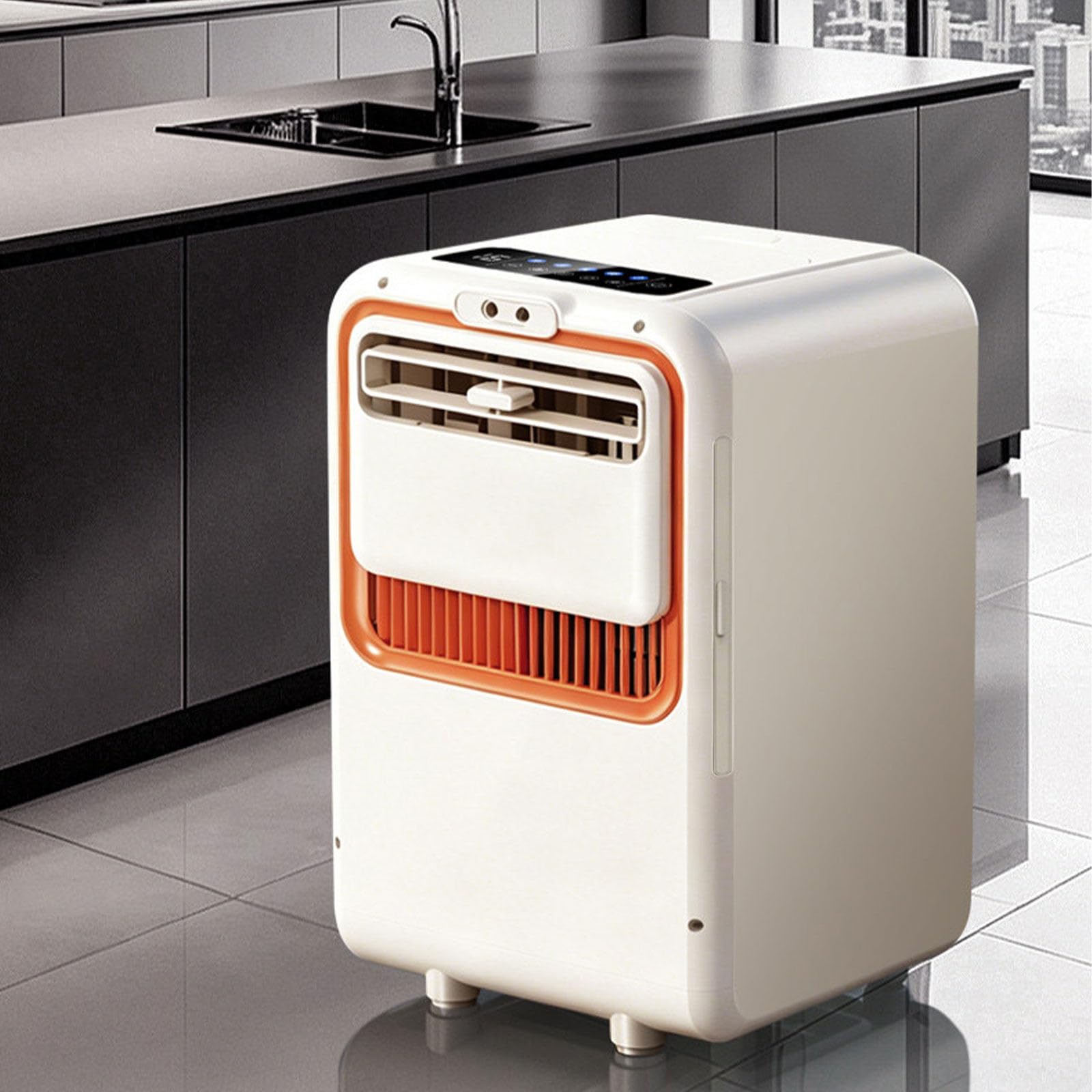 WACLMOTAKE RV Air Conditioner Compact Portable Split Air Conditioner, Convenient Carrying Handle Low-Noise Design No Drainage Required for Camping Campervans Offices Pet Spaces