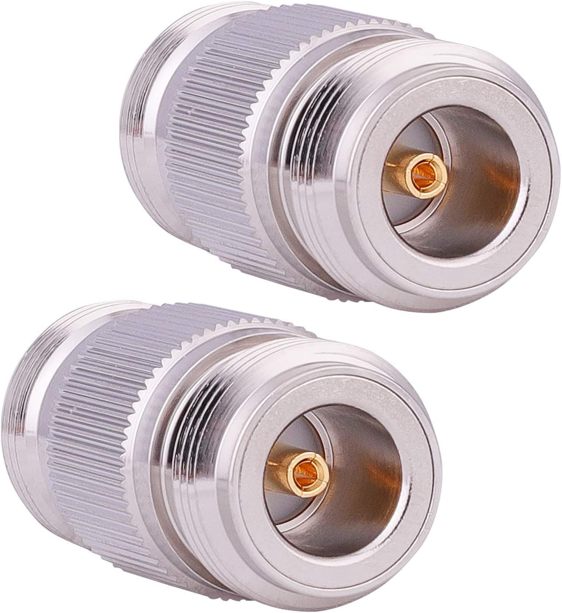 XRDS -RF 2PCS N Female to N Female Connector RF Coax Cable Adapter Barrel Connectors Double Female Connector Plug (NOT for TV)