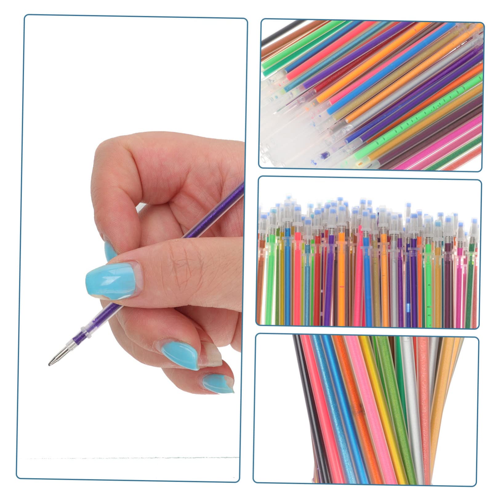 SHINEOFI 252pièces Recharge Gel Pour Étudiants Recharges Colorées Pour Dessin Et Doodling