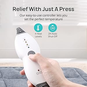 Heating Pad for Back Pain and Cramps Relief, 2.2lb Weighted Heating Pads for Neck and Shoulders, Extra-Large Soft Electric Pad with 4 Heat Settings, Auto-Off, Gifts for Women Men Mom Dad, 19" x 22"