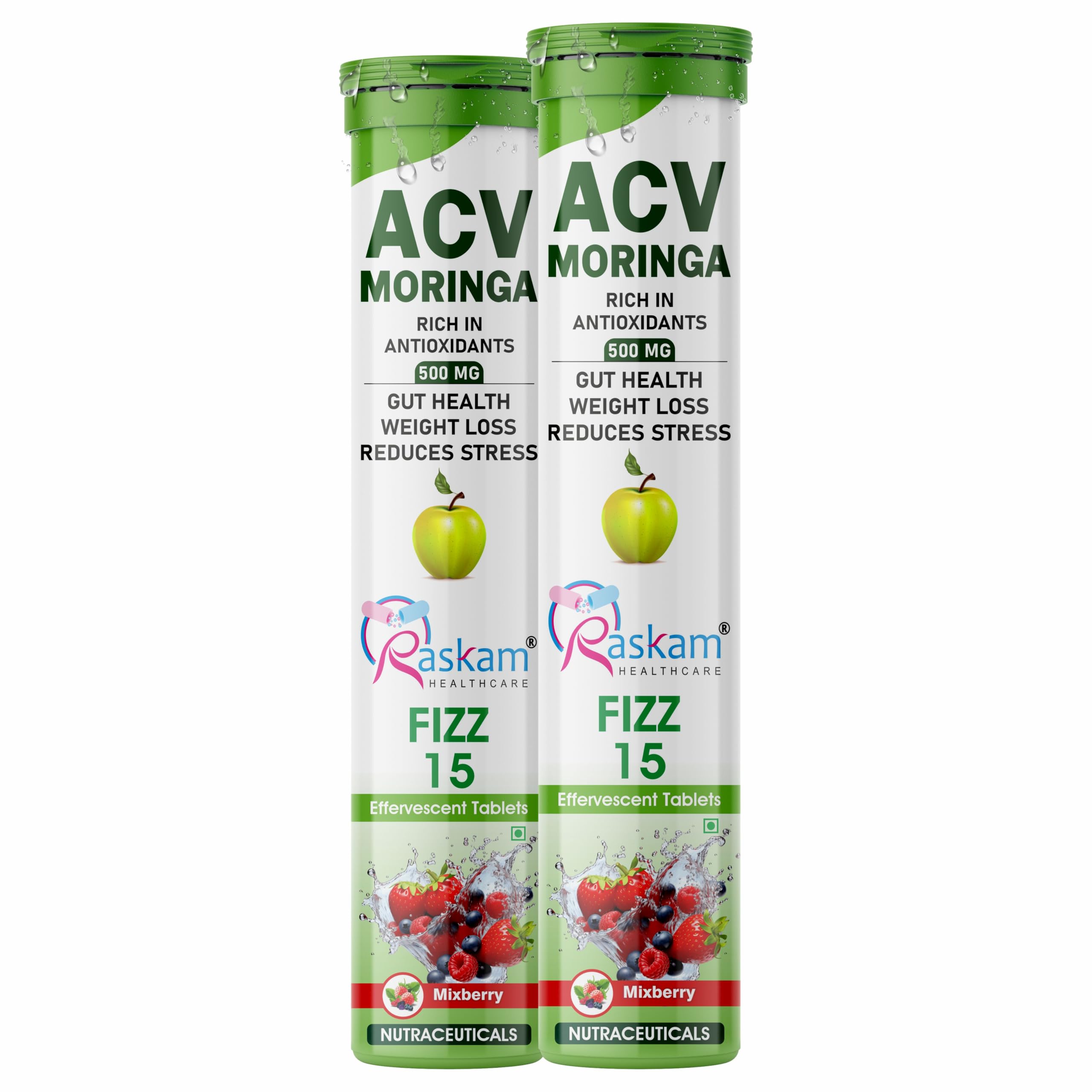 Healthcare ACV Moringa 15 Effervescent Tablets 500mg Apple Cider Vinegar With No Added Sugar For Gut Health | Immunity Booster | Weight Loss | (Pack of 4, Refreshing Green Apple Flavour) — Amazon image 29