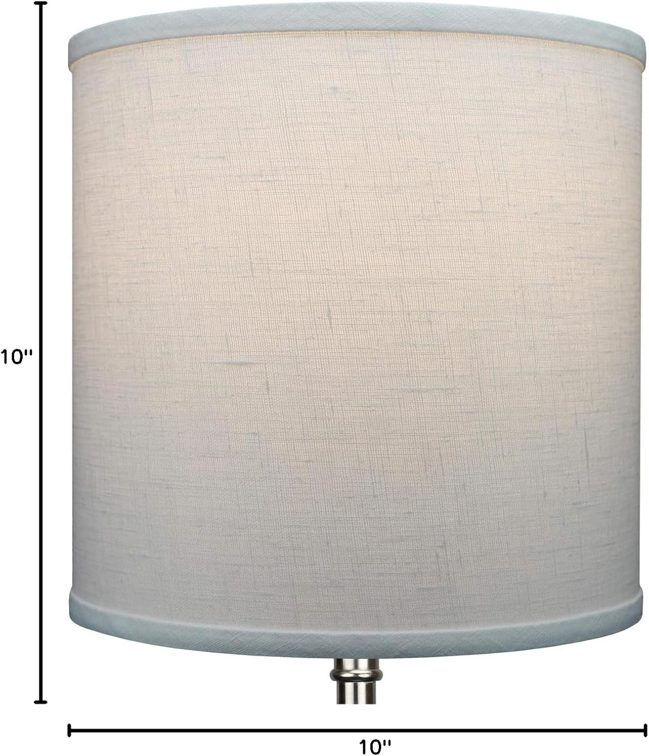 FenchelShades.com 10" Top Diameter x 10" Bottom Diameter 10" Height Cylinder Drum Lampshade Liner USA Made (Designer Off White)