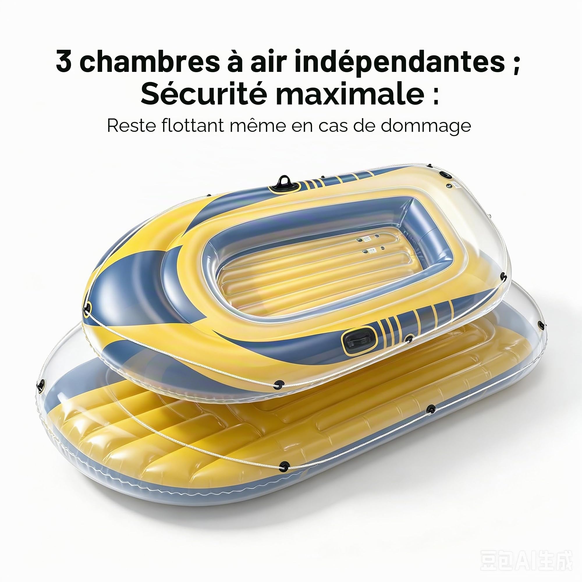 Kayak gonflable de 234 cm pour adultes – Stable, compact et léger, idéal pour les activités de loisirs sur l'eau, en lac ou en rivière