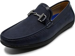 Men's Textured Slip On Driving Loafers Memory Foam Casual Dress Shoes