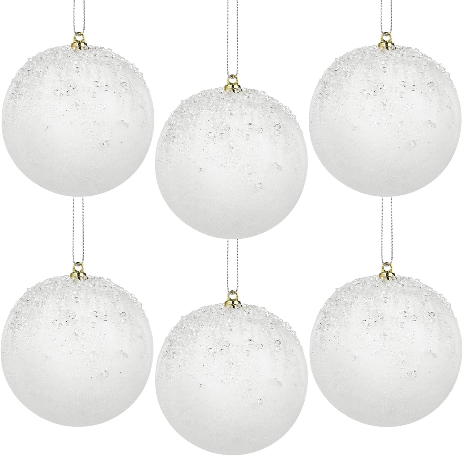 ネイチャークラフト 6個 9.9 cm ベルベット クリスマス ボール オーナメント セット キラキラ 飛散防止 クリスマス ツリー