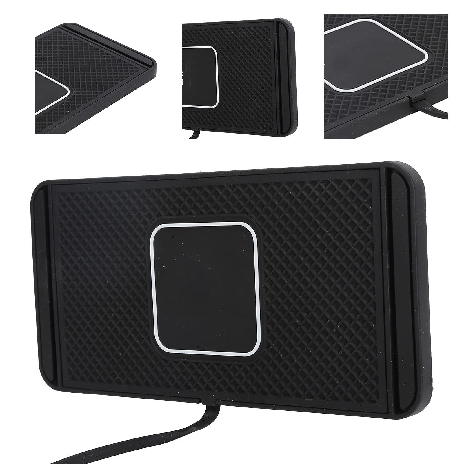Caricabatteria per Auto Wireless Veloce, Pad di Ricarica Qi per Auto da 10 W 7,5 W, Dock per Stazione di Ricarica Antiscivolo per Auto per Telefono, per per e Altri Dispositivi