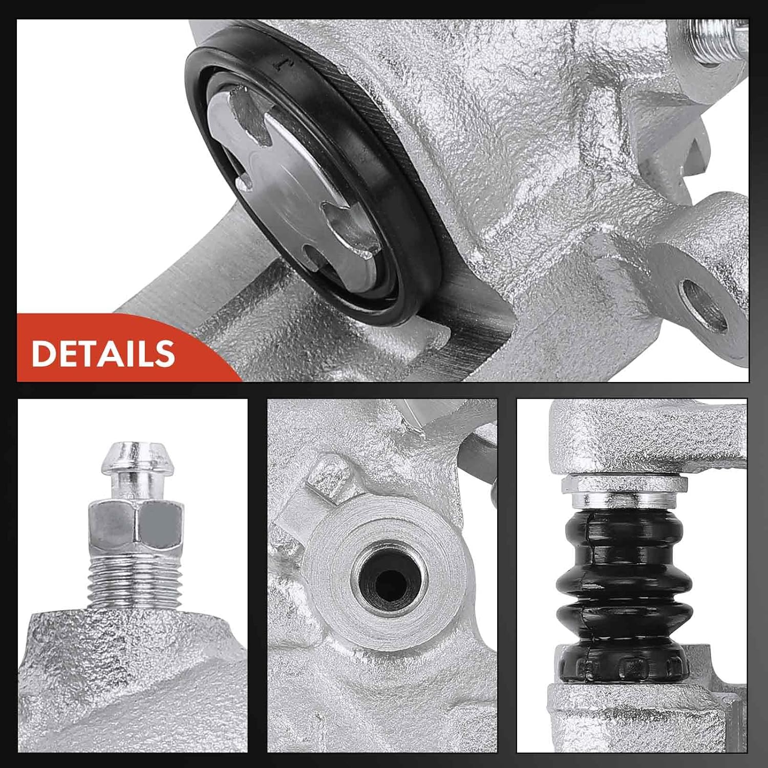 A-Premium Disc Brake Calipers Assembly with Bracket Compatible with Hyundai and Kia Vehicles - Elantra 2001-2004, Tiburon 2003-2004, Spectra 2004-2005, Spectra5 2005 - Rear Right Passenger Side