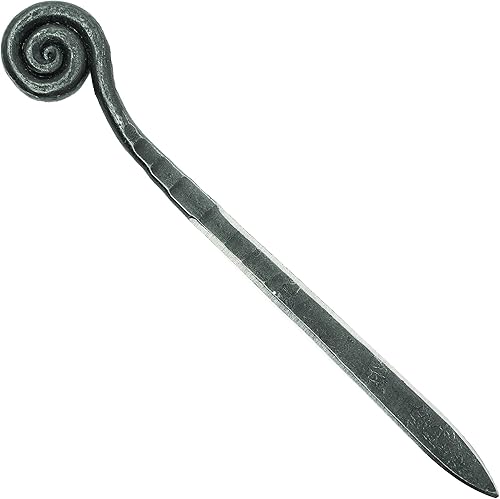 Wicks Forge Cuchillo de hierro fundido con abrecartas Accesorio de escritorio de lujo, rústico y antiguo para cortar sobres y paquetes de papel