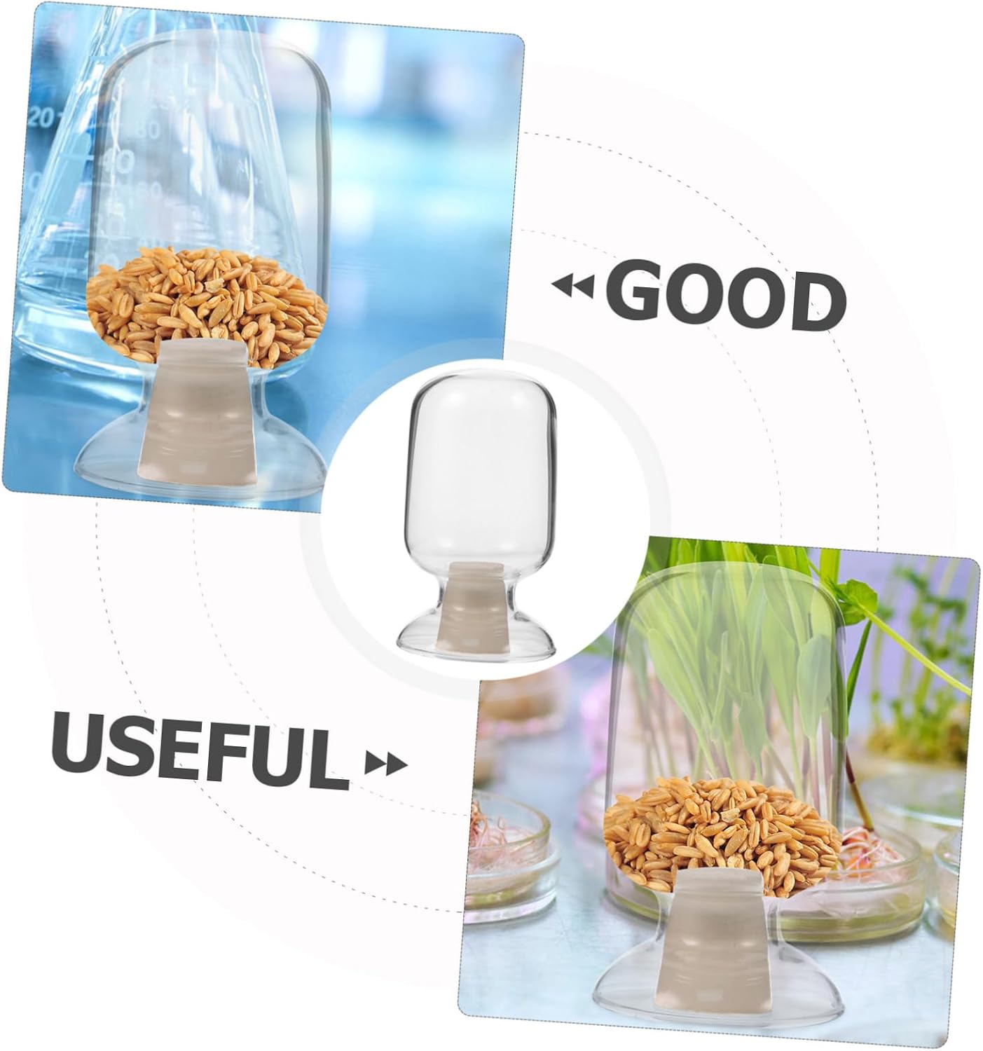 Glass Sample Storage Bottle Decorative Jar with Stopper for Laboratory Display Lightweight and for Sample Preservation and Easy Cleaning