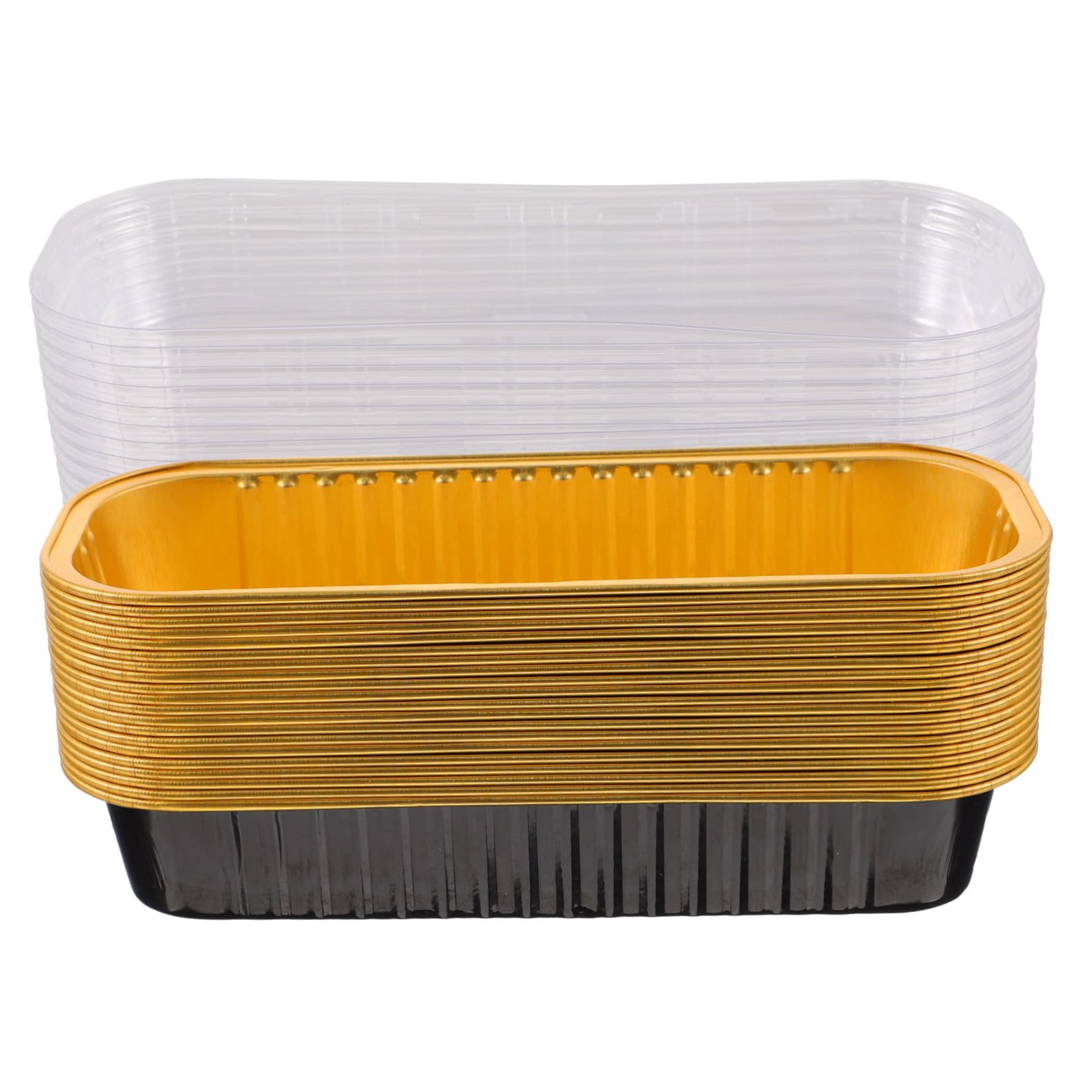 Sosoport 20Pcs Aluminum Foil Loaf Pans with Lids Disposable Mini Cake Baking Boxes for Parties Bbqs and Food Storage Capacity for Indoor Outdoor Use