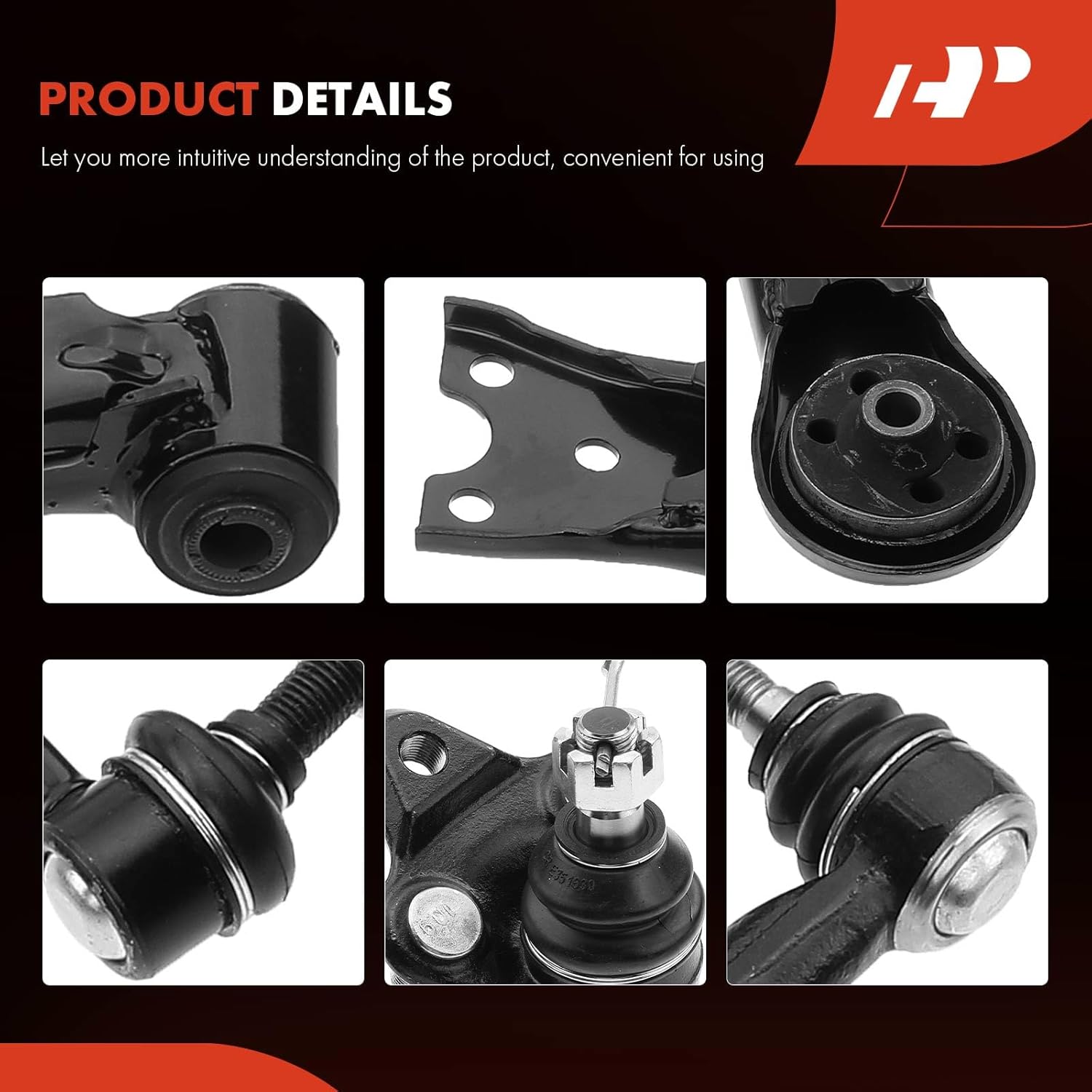 A-Premium Set of 8, Front Lower Control Arm, Sway Bar Link, Lower Ball Joint, Outer Tie Rod End, Compatible with Toyota Celica 2000 2001 2002 2003 2004 2005