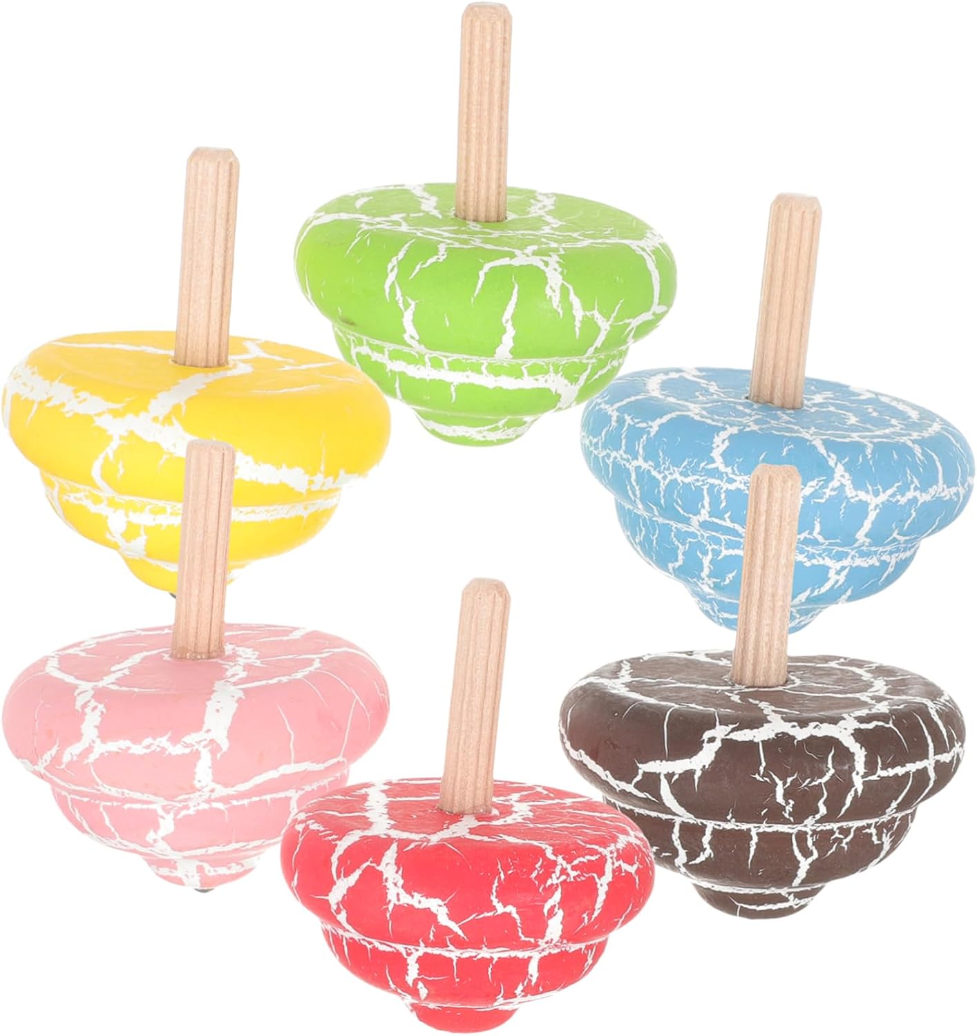 HANABASS 6pcs Gyro Creative Rotating Tops for Fun Party Favors Non Deformable Design Engaging Desktop Game for Childhood Enjoyment