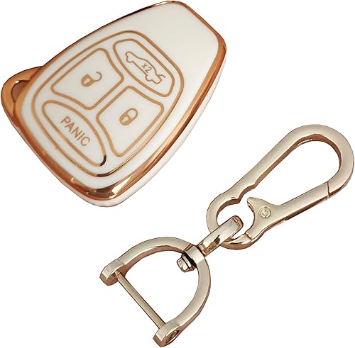 Miniatura 4 de Funda de TPU para llavero Jeep compatible con Chrysler 200 300 PT Cruiser Dodge Charger Magnum Durango Jeep Grand Cherokee Commander Liberty