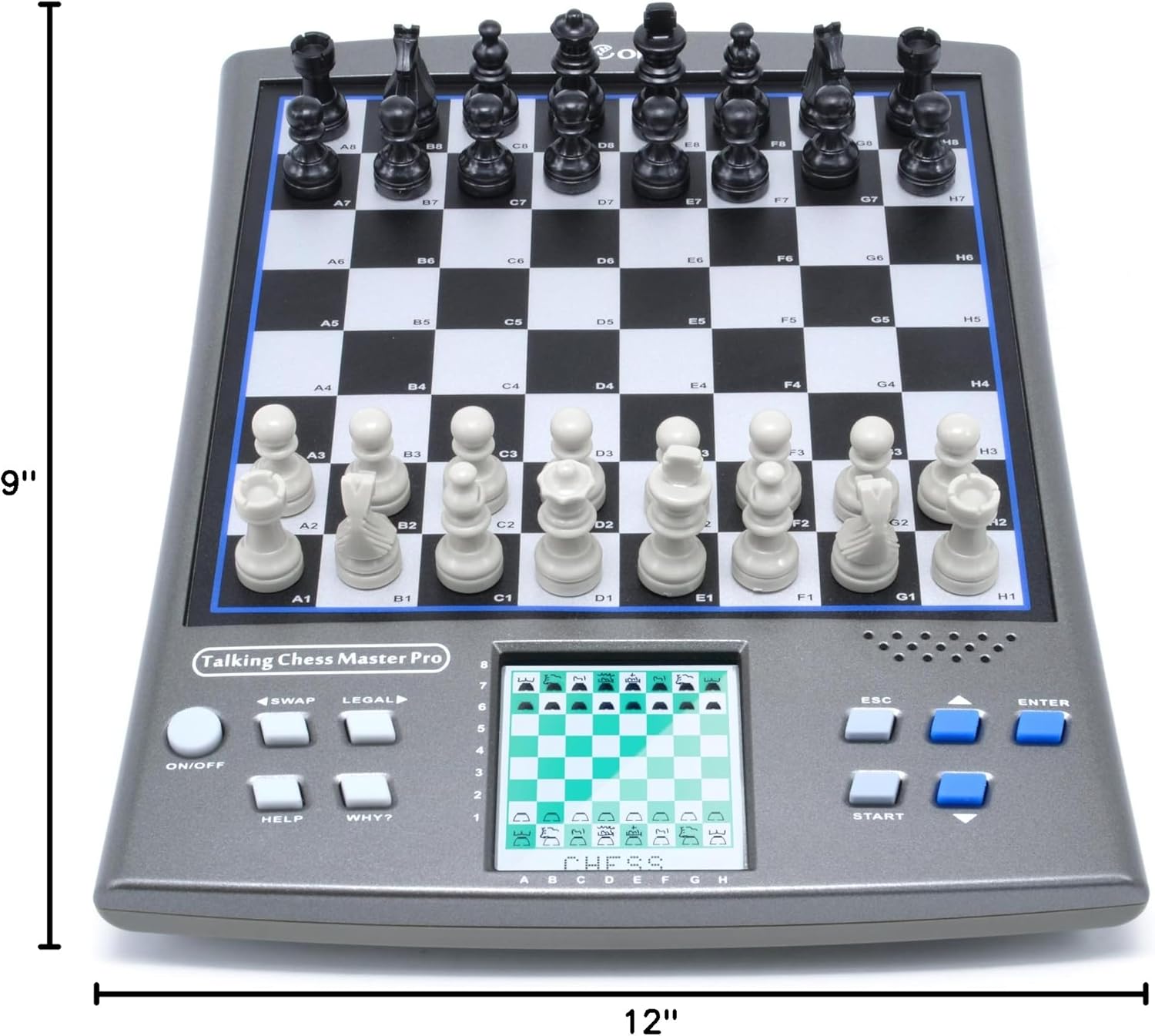 iCore Electronic Chess Set, Talking Computer Chess Board, 100 Preset Exercises, 5 Levels, 40 Famous Electronic Chess Games for Kids & Adults