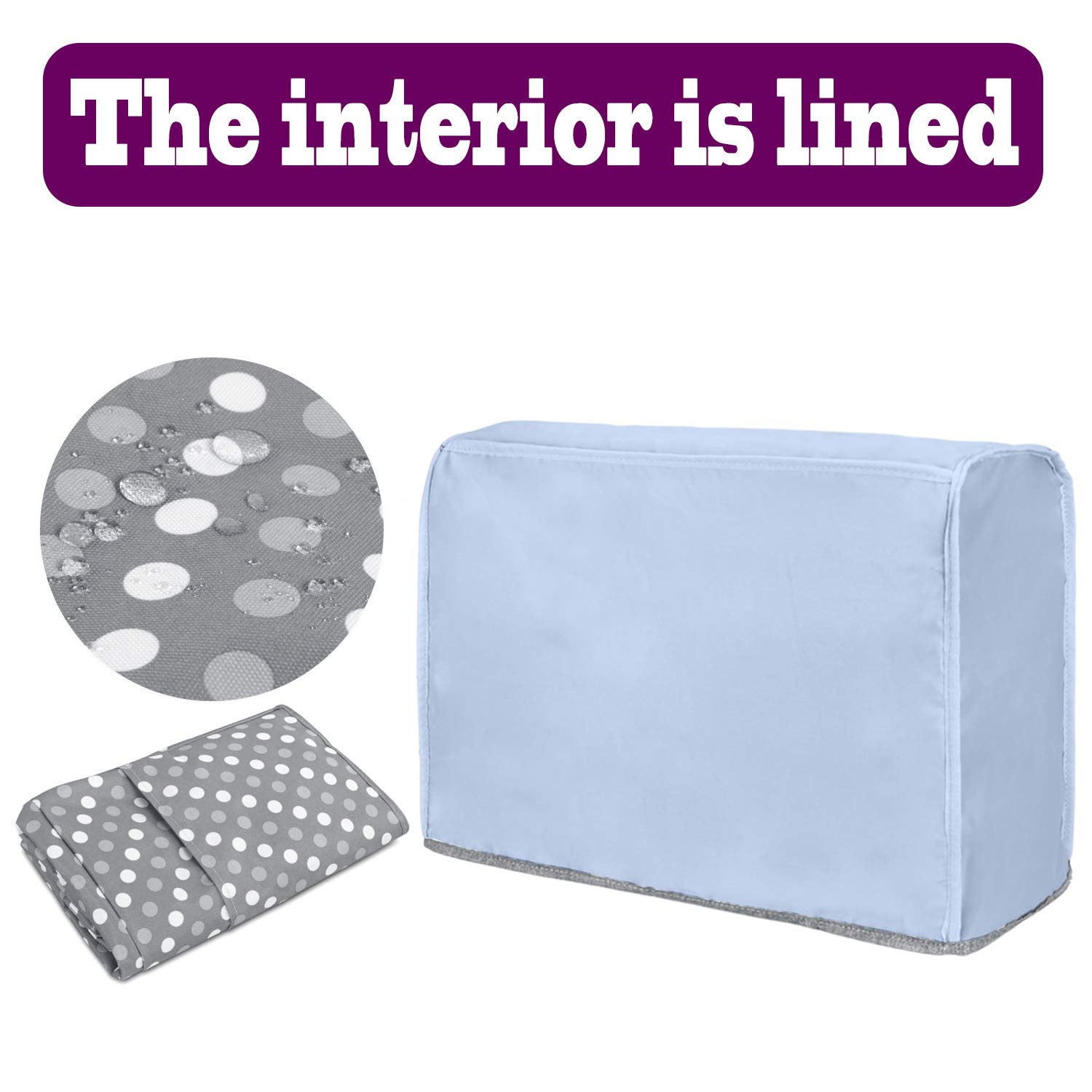 Housse anti-poussière Luxja pour machine à coudre, Housse en tissu avec poches pour machine à coudre et accessoires supplémentaires (compatible avec Brother et Singer), Tissu matelassé noir Housse anti-poussière Luxja pour machine à coudre, Housse en tissu avec poches pour machine à coudre et accessoires supplémentaires (compatible avec Brother et Singer), Tissu matelassé noir
