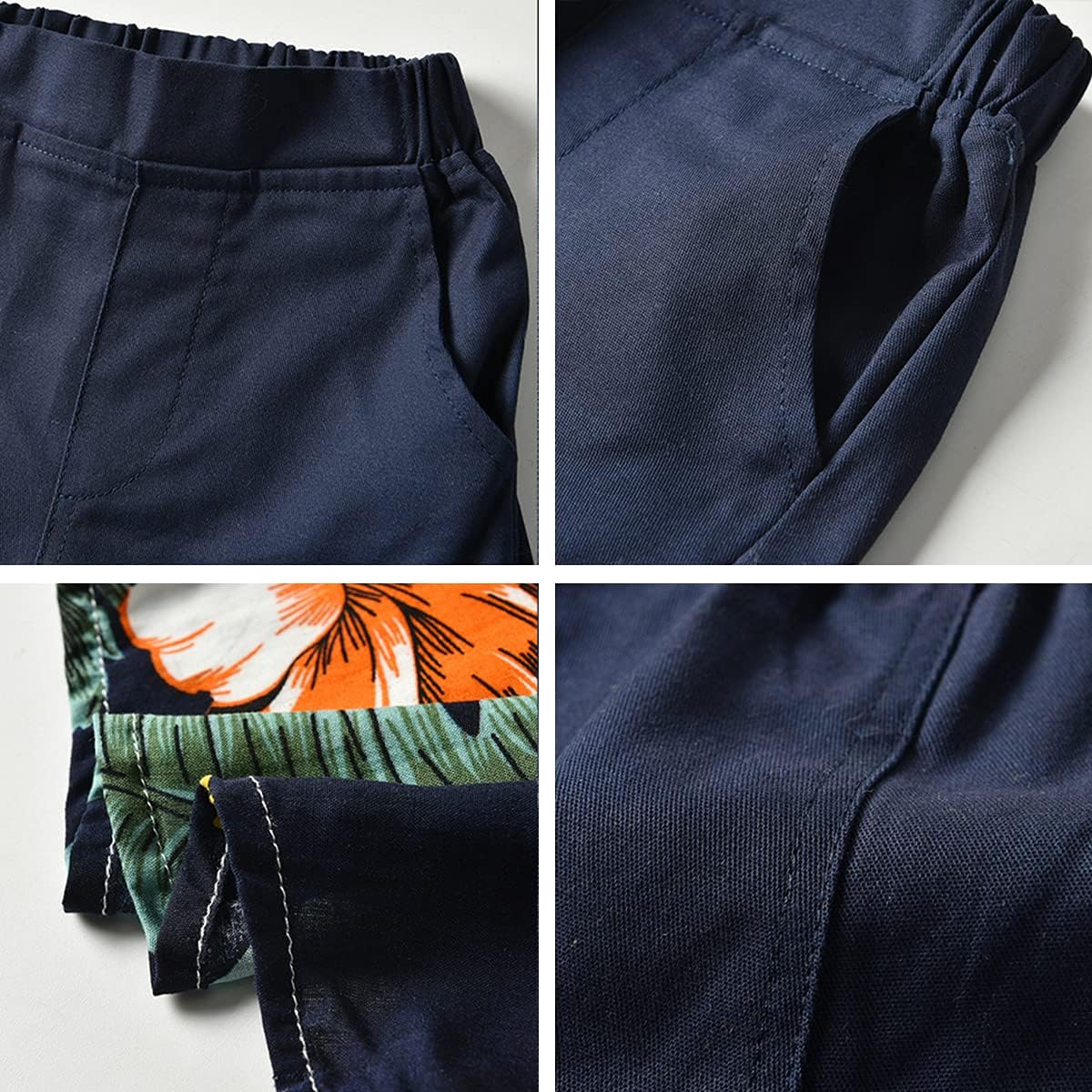 JunNeng Toddler Baby Boy Shorts Sets Hawaiian Outfit,Infant Kid Leave Floral Short Sleeve Shirt Top+shorts Suits: Clothing, Shoes & Jewelry