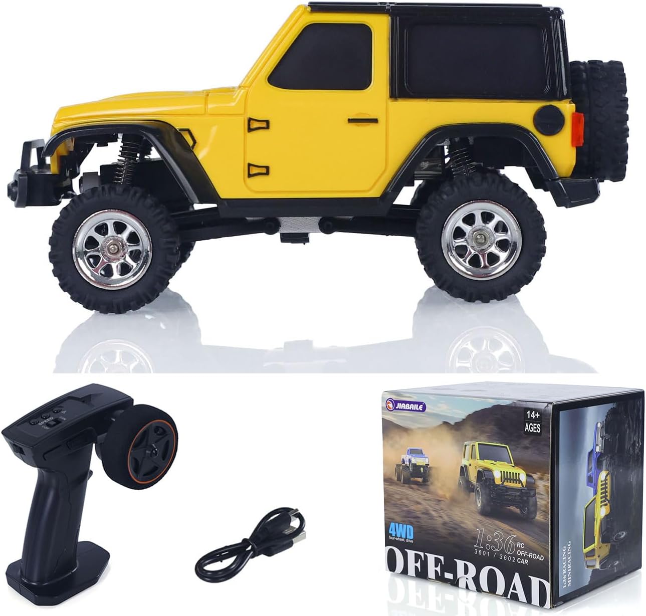 TOUCAN RC HOBBY 2.4G 1/36 Remote Control Rock Crawler RC Off Road Car 4×4 RTR Model Vehicle Light Battery Radio Mini Toy for Gifts