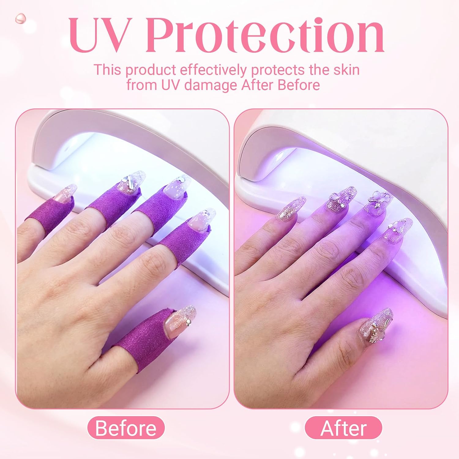 200 PCS Nail Polish Protector for Fingers, U-Shaped Cuticle Guard for Gel Polish, Nail Art, Airbrush, UV Protection Peel off Barrier Tape for Fingers and Toenails