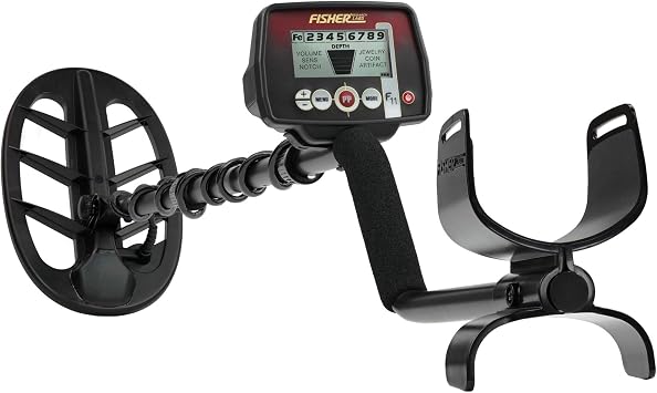 Fisher Labs Research Labs F11 All-Purpose Metal Detector with 11 inch Concentric Elliptical Waterproof Searchcoil, 7.69 kHz. Operating Frequency, Red