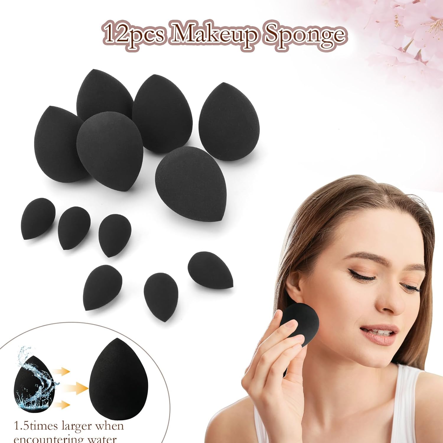 65Pcs Makeup Brushes Set Premium Makeup Kit with Case Premium Synthetic for Foundation Concealer Blush Eyeshadow Powder Contour Makeup Brush Kit Face Eye Make up Brushes & Tools (Black)