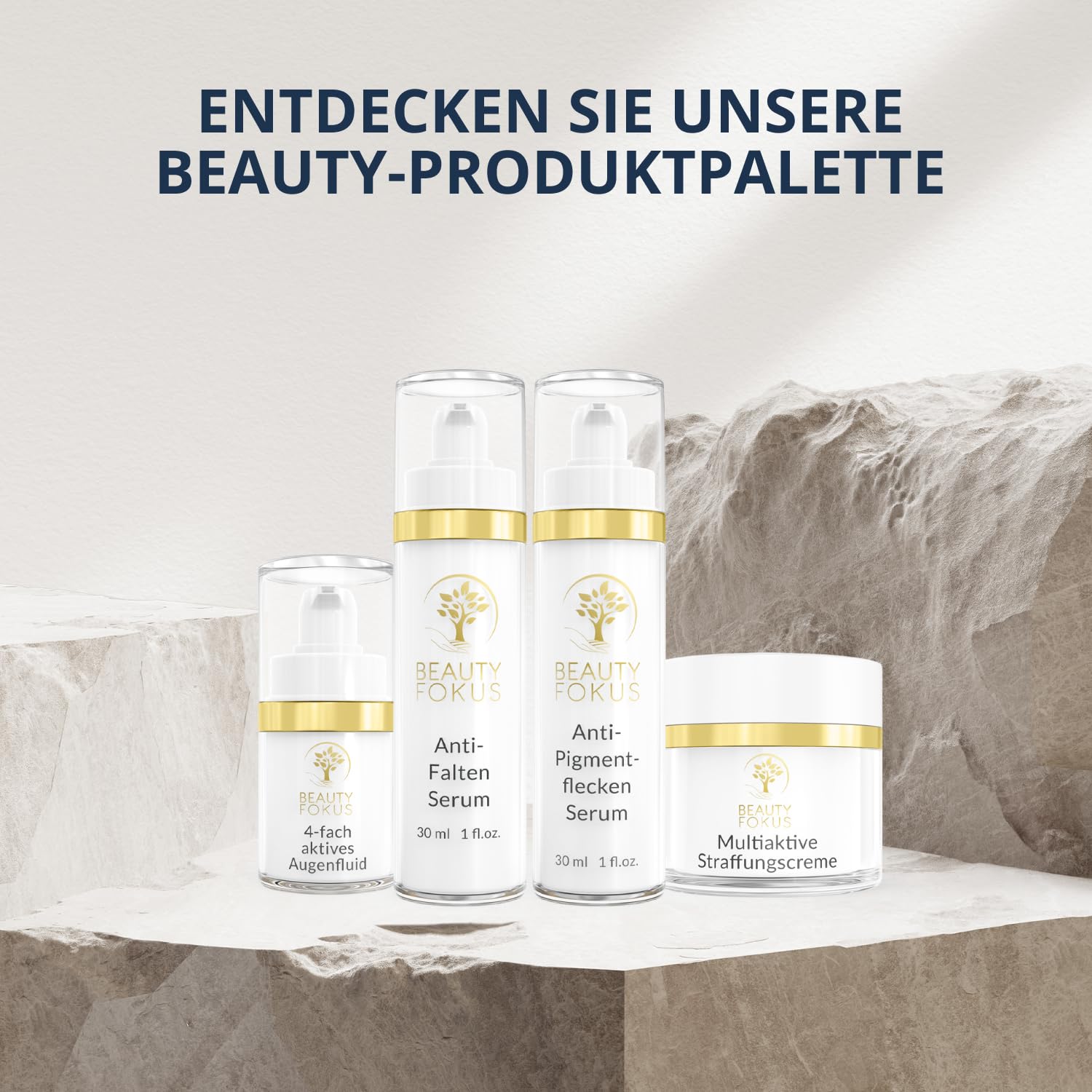 4-fach Augenfluid Augenringe Tränensäcke Hyaluron Koffein 15 ml