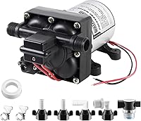 Vista 1 de Bomba de agua Wassermann para RV 12 voltios DC 3.0GPM 55PSI, reemplazo para 4008-101-A65, bomba de agua autocebante con diafragma y interruptor