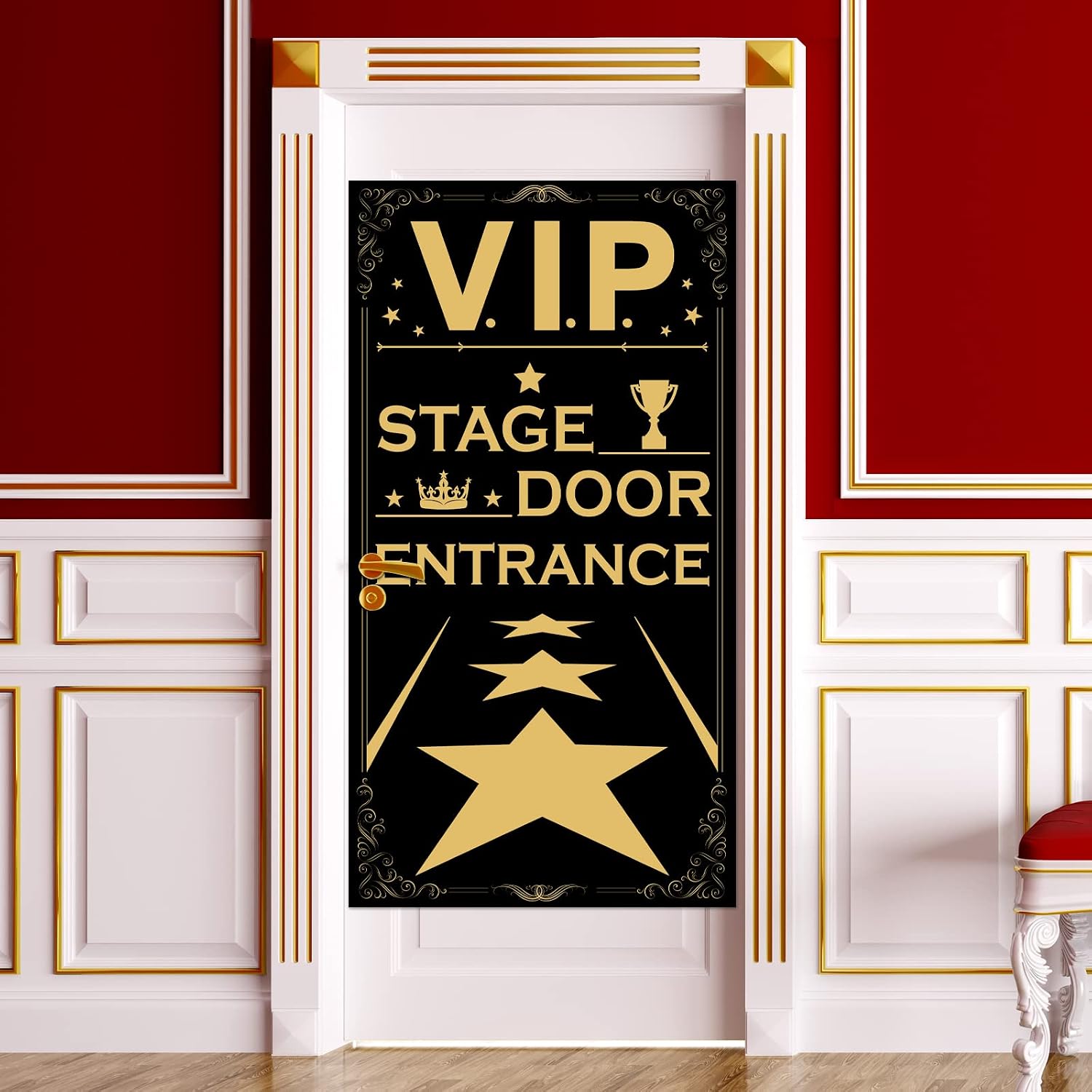 Juexica 3 Pcs VIP Stage Door Entrance 60 x 31.5" Red Carpet Party Decor